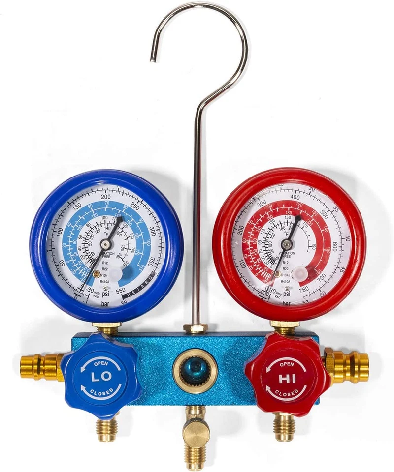 Premium 4CFM Air Vacuum Pump HVAC A/C Refrigeration Kit AC Manifold Gauge Case S - Image 4 of 4