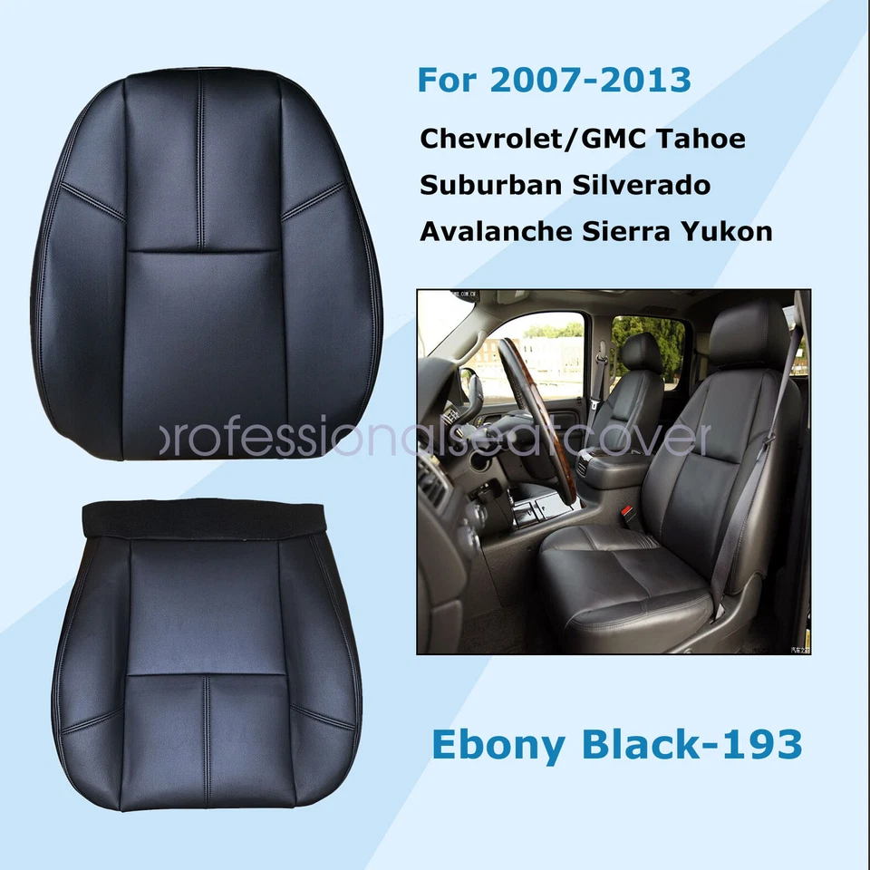 Черный кожаный чехол на переднее сиденье для Chevy Silverado 1500 2500 3500 HD 2007-2014 годов выпуска - Изображение 4 из 4