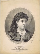 Vintage Avonia Bonney Print, from the Sept 1873 FOLIO Music Magazine