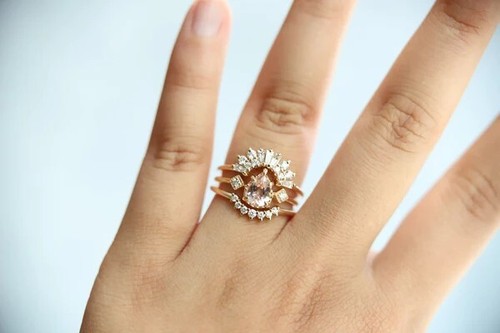 Classic 2 Ct Pear Cut Moissanite Engagement Wedding Ring 14K Solid Yellow Gold - Picture 5 of 12