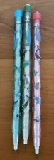 3 Vintage 90's Bensia Pop a Point Pencils- Sparkle/Whales, Dolphins, Ocean 