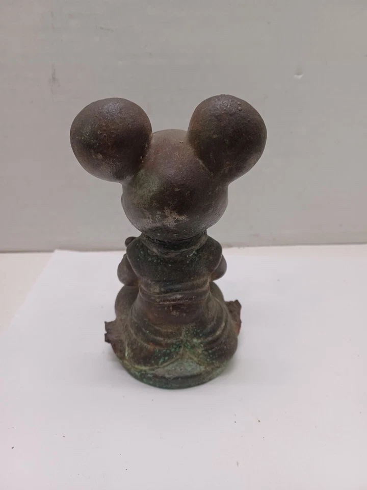 Figura de metal antigua molde de juguete original de Mickey Mouse de colección sin marcas encontradas 5,75"  Foto 4 de 4
