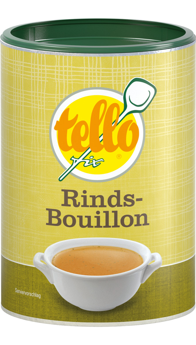 (23,70 EUR/kg) tellofix Rinds-Bouillon herzhafte Brühe 540g