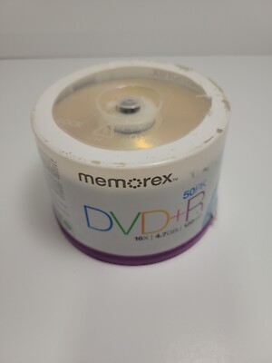 DVD+R 16 X MEMOREX BLANK 4.7GB. 120min 50 disks MMc