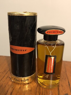 Vtg 50's NOS Max Factor Primitif Cologne Perfume 2 fl oz Bottle w/ Original Box