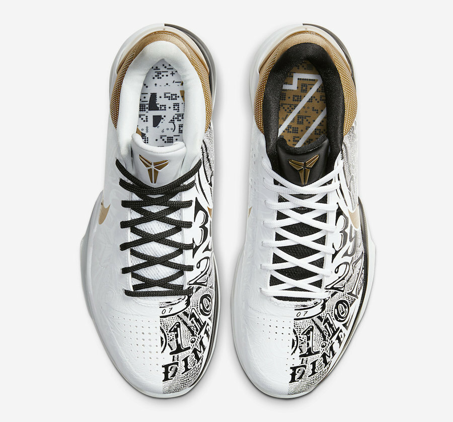 Nike Men's Kobe V 5 Protro Big Stage White Metallic Gold Nike Men's Kobe V 5 Protro Big Stage White Metallic Gold