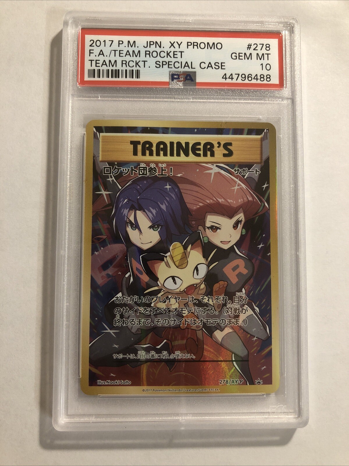 PSA 10 Team Rocket is Here! Promo 278/XY-P Pokemon Card From Japan