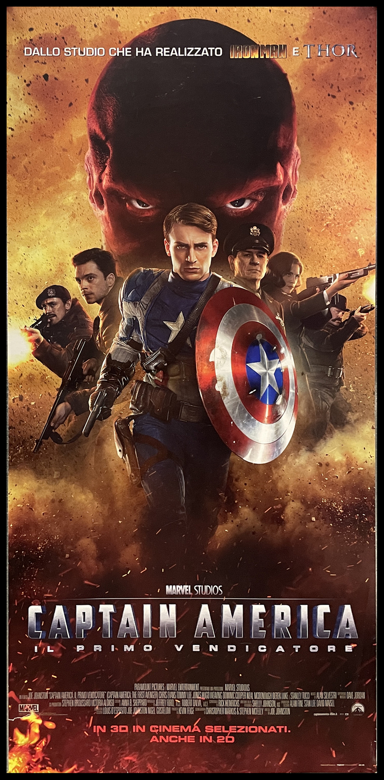 Locandina originale film Captain America: Il primo vendicatore (2011) - Regia di Joe Johnston