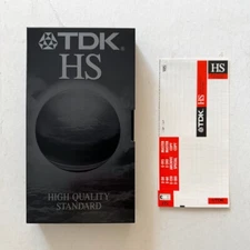 NEW TDK HS E240 High Quality Standard Blank VHS Tape + Label 4 Hrs PAL SECAM