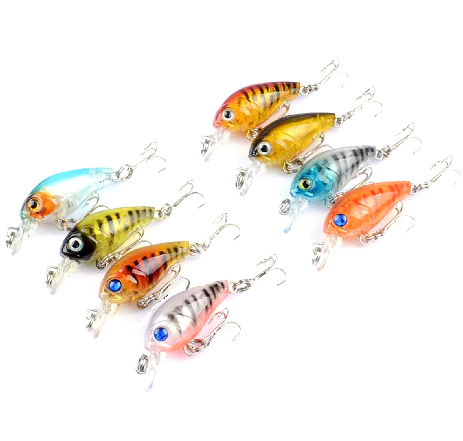 8 Mini Hardbody MICRO Crankbaits Fishing Lures Bream Bass 35mm Small 3