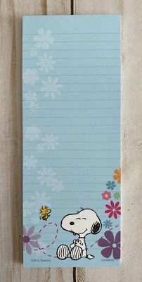 2021 PEANUTS WORLDWIDE LLC Snoopy Peanuts + Woodstock Flowers Note List Paper Pad Stocking Stuffer New Gift