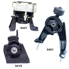 Front, Rear & Right Motor Mounts 3Pcs for Toyota Corolla, Matrix 2.4L 2009-2013