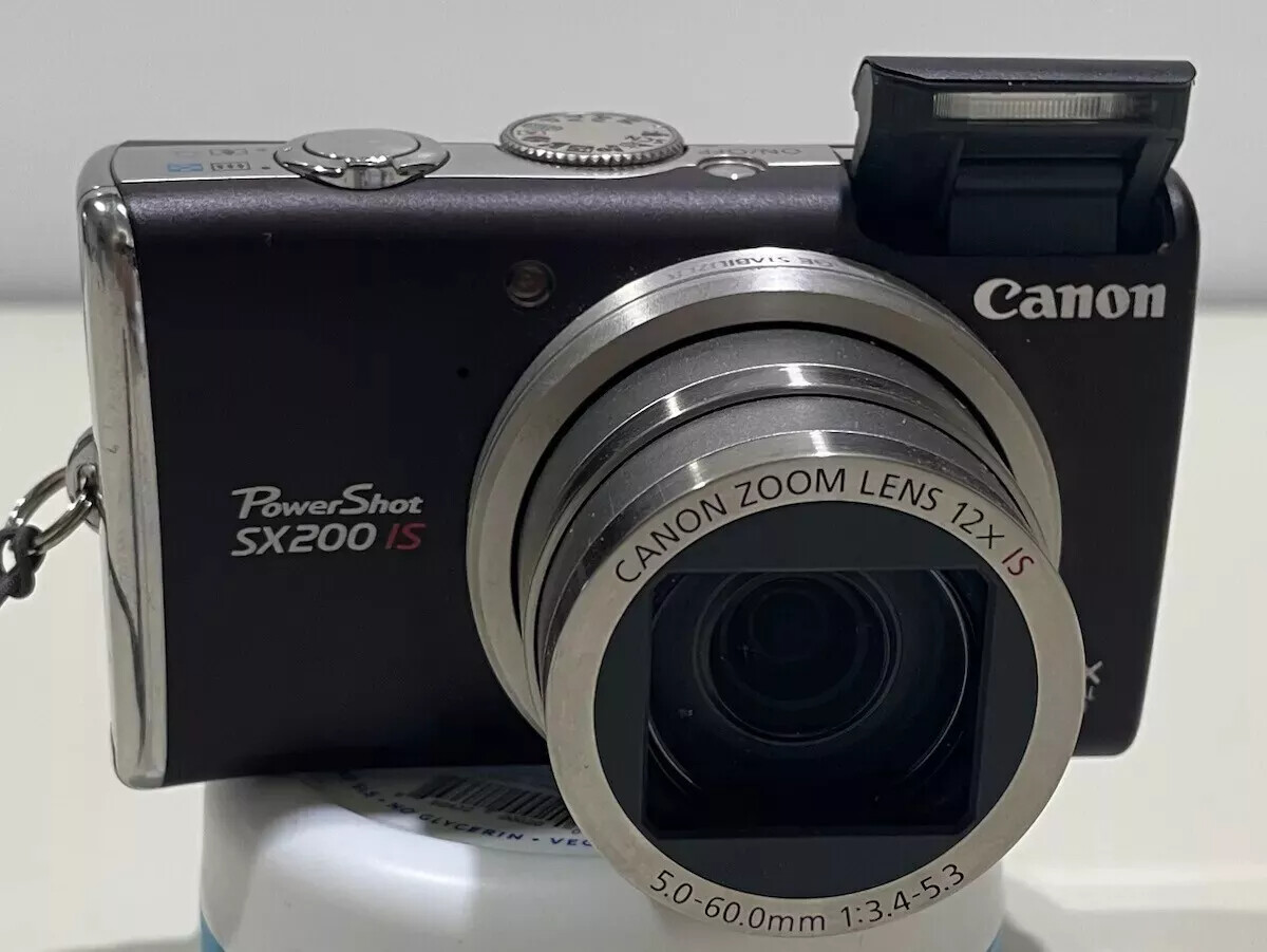 Black Canon PowerShot SX200 lS 12.1MP 12x Optical Zoom CCD