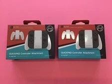 2x Joy-Con Comfort Grip Quickpad Controller Attachment WHITE Hyperkin -fast ship