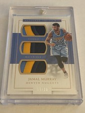 2016-17 JAMAL MURRAY National Treasures Rookie Triple Materials Gold #19 /10