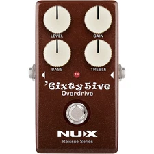 NUX '6ixty5ive Overdrive Effects Pedal With True Bypass and Gain Trim Brown