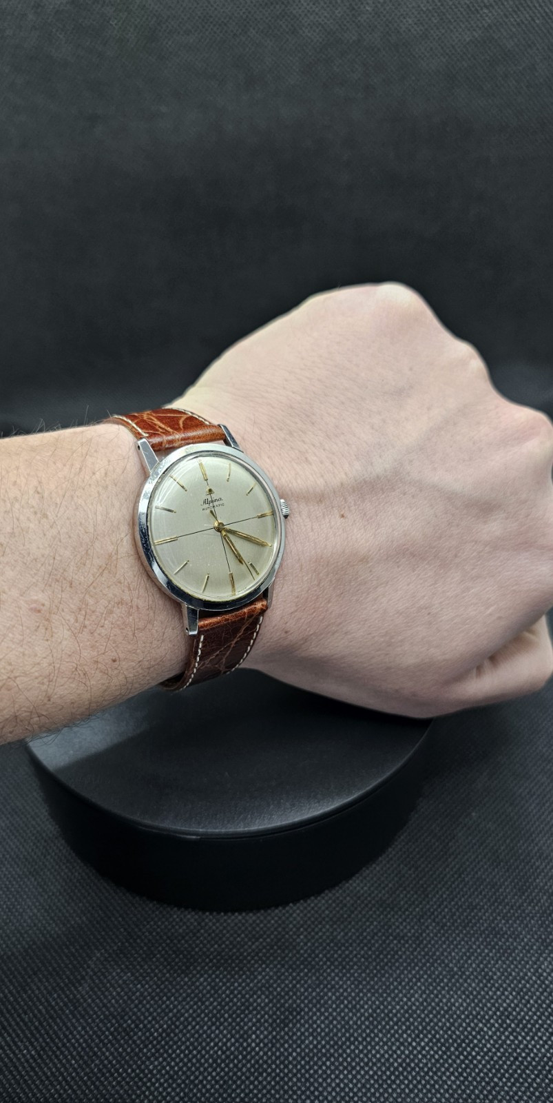 Alpina Automatic 1960s Vintage Watch 17mm Strap Swiss Made Rare Collector