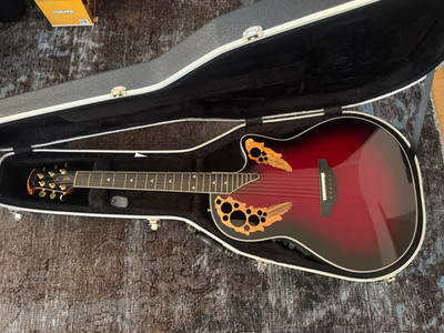 Ovation Elite 2078LX USA Black Cherry Burst   Contour Bowl   Made in USA