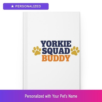 Custom Yorkshire Terrier Yorkie Journal Personalized Pet Name Easter Gift
