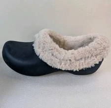 Crocs Classic Blitzen III Adults clogs W Sz 9 LINER Navy Blue cozzzy sherpa