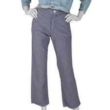 Vintage Houndstooth Twill Cottagecore French Chore Chef Workwear Trousers Pants