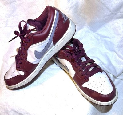 SIZE 11.5 - Nike Air Jordan 1 Low Bordeaux Cherrywood/Red/Grey