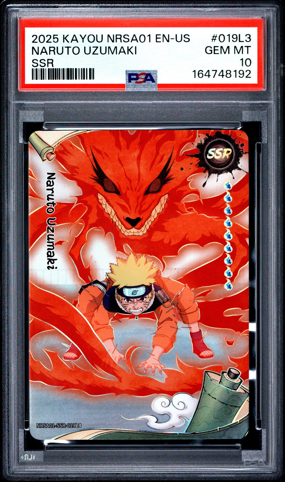 2025 #019L3 NARUTO UZUMAKI PSA 10 view 1