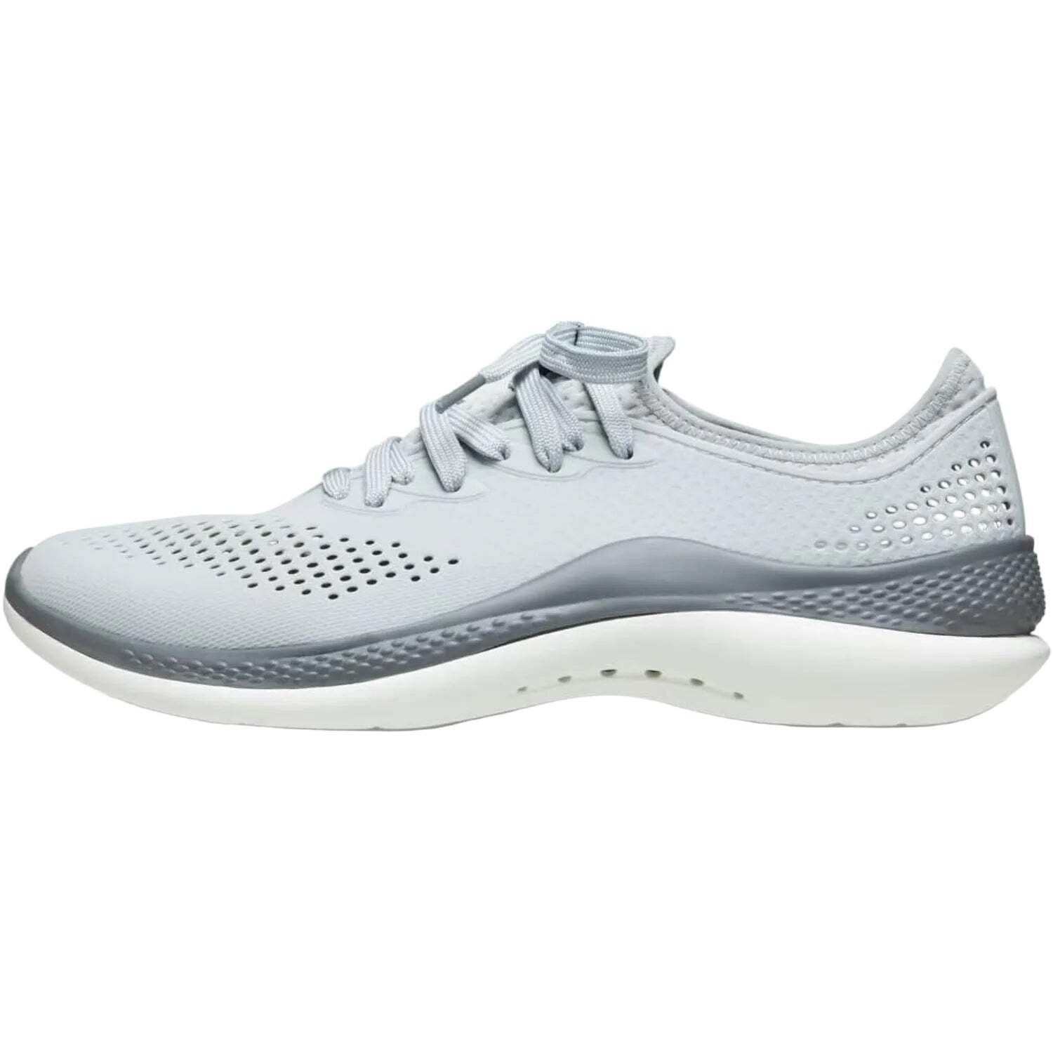 Crocs LiteRide 360 Pacer Men&rsquo;s Light Gray/Slate Grey Lace-Up Shoes Size 8-12