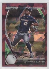 2021 Panini Prizm Draft Picks Burgundy Cracked Ice 3/23 Irving Carter n0c