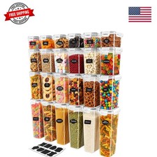 Plastic Airtight Food Storage Containers Sets with Lids, 24 Pack  BPA-Free K...