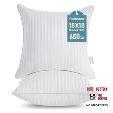 18 x 18 Throw Pillow Inserts, Firm and Fluffy 18x18 Inch Pack of 2 