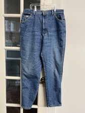 Vtg 80s 90s Lee Jeans Women  s 16 Blue Jeans High Relaxed Tapered Denim Cotton