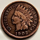 1902 Indian Head Cent Penny Bronze Circulated Good Very Good BN1119