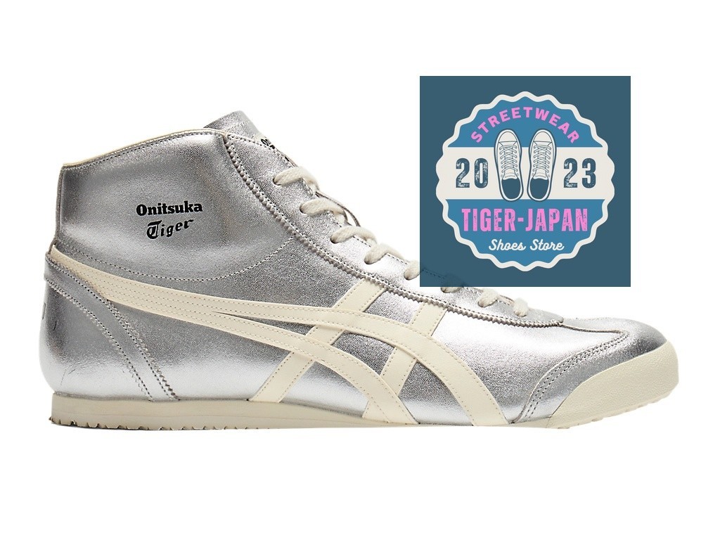 ゆもけ Onitsuka Tiger MEXICO Mid Runner 1183B577 020 SILVER CREAM Men