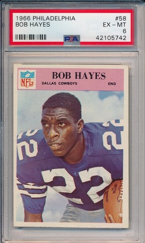 Bob Hayes #58 1966 Philadelphia card