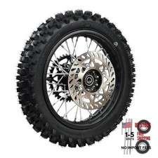 Rim tube tire 80/100-12 3.00-12 12-15MM Dirt Pit Bike Trail axle 12"Complete