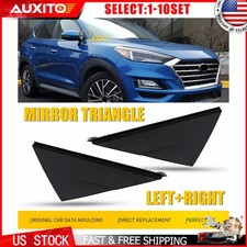LH+RH Fender Pillar Trim Mirror Corner Molding ABS Black For Tucson 16-20 2-20X