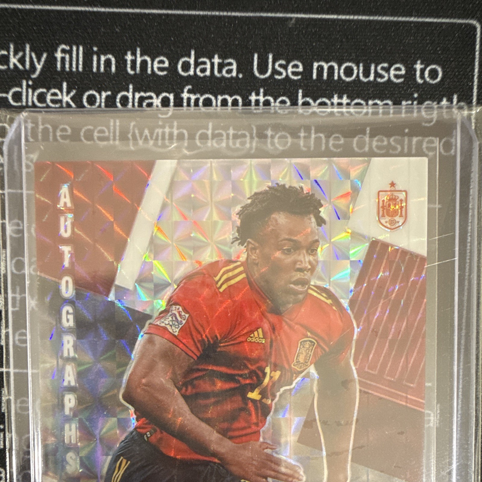 Panini Mosaic UEFA Euro 2020 Adama Traore Autographs #AM-AT Spain NM view 5