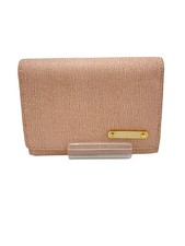 FENDI Leather Card Case, Pink, Plain, Women's