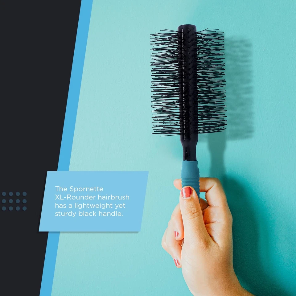 Escova redonda XL com fio duplo, cerdas de náilon - escova redonda para alisamento,  - Imagem 4 de 4