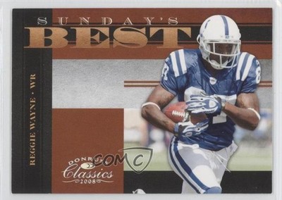 2008 Donruss Classics Sunday's Best Silver 18/250 Reggie Wayne #SB-11 0a1
