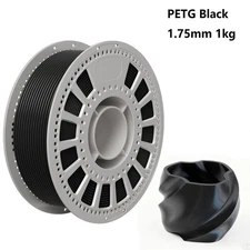 PETG 3D Printer Filament Black 1.75mm High Toughness Strength 1KG Consumable