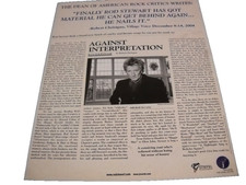 ROD STEWART Finally...Again...He Nails It 2004 Promo Display Ad