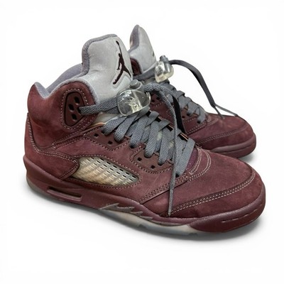 NIKE AIR JORDAN 5 Retro OG Burgundy Shoes Size 4.5Y FN4233-600
