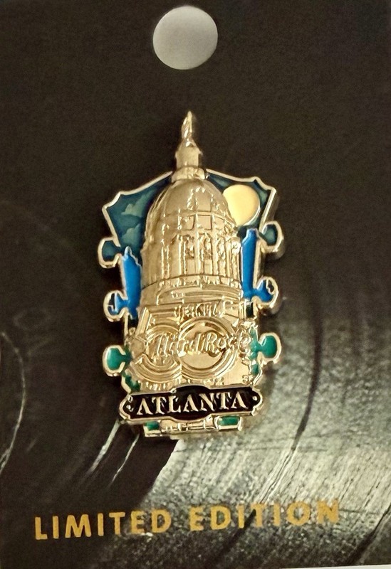 Hard Rock Cafe Atlanta 50th Anniversary Global Headstock Landmark Series Pin
