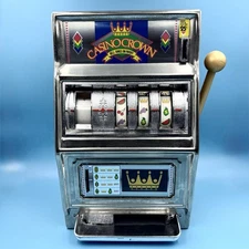 Vintage Waco "Casino Crown" Novelty Slot Machine 25 Cents Tested (Works Great)