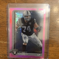 2023 Topps Kolton Miller Las Vegas Raiders Pink Refractor /250 #183