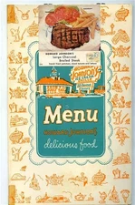 Howard Johnson's Restaurants Delicious Food Dinner Menu 1950's Sunday Dinners
