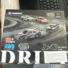 JIABAILIE 1:43 RC Drift Car 4WD Gyro Electric Brushed RTR Nissan Skyline