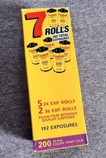 Expired Kodak 200 film 35mm - 7 rolls 192 exposures  sealed exp. 09/2003